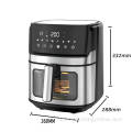 Smart Visible Air Fryer (5,5 l–6,5 l, Edelstahl, digital, ölfrei, Englisch/Spanisch)